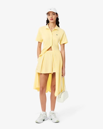 Women's Flared Mini-Piqué Polo Dress