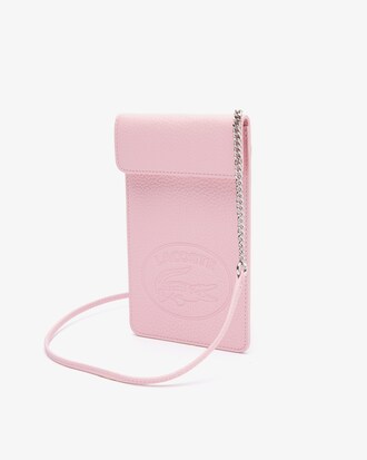 Estuche para tel&eacute;fono inteligente de piel granulada con solapa Croco Crew para mujer