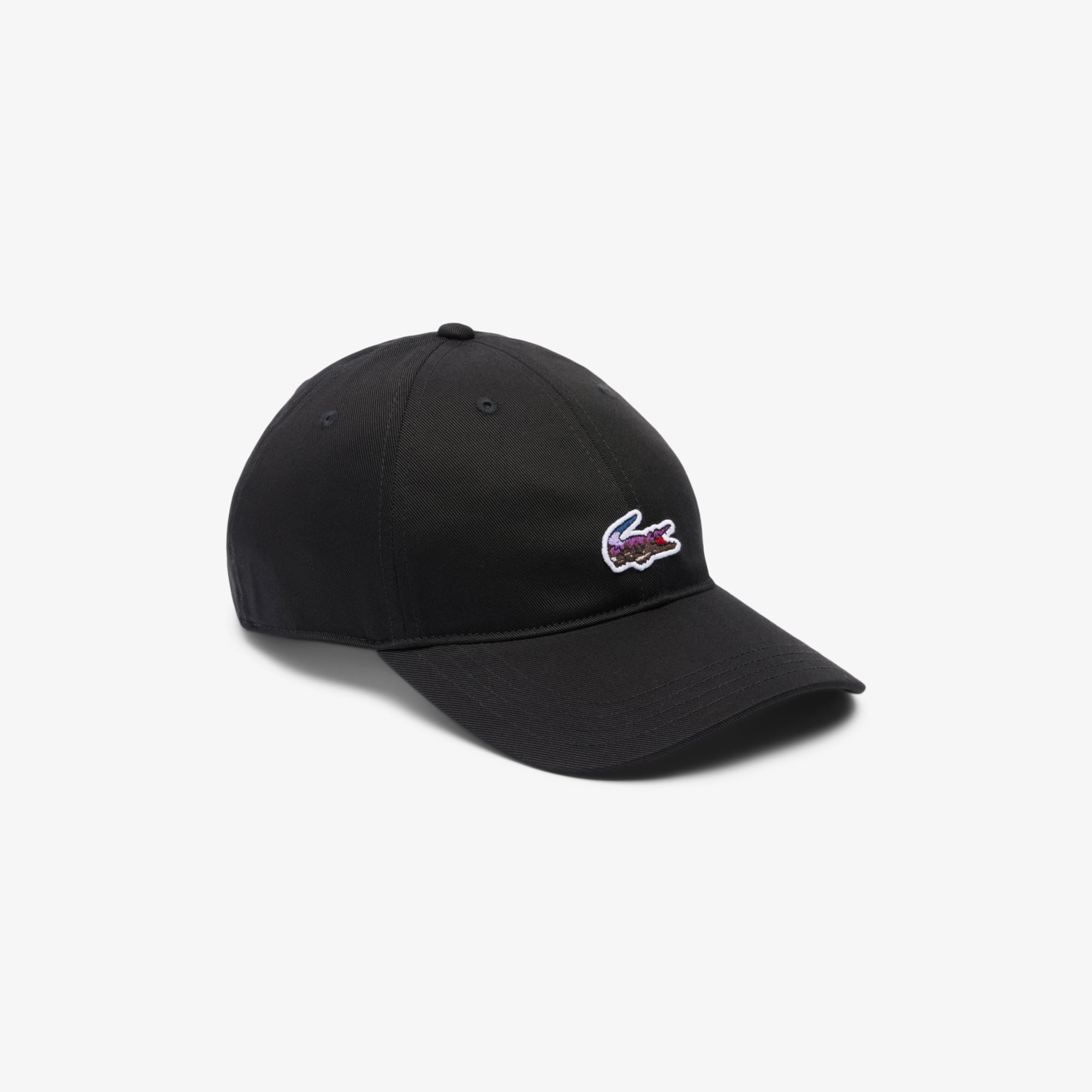 Lacoste Unisex Landscape Crocodile Cotton Cap - One Size In Black