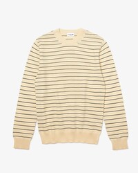 Men&rsquo;s Crew Neck Striped Organic Cotton Sweater