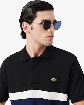 Polo de Petit Piqu&eacute; de Corte Cl&aacute;sico con Bloques de Color