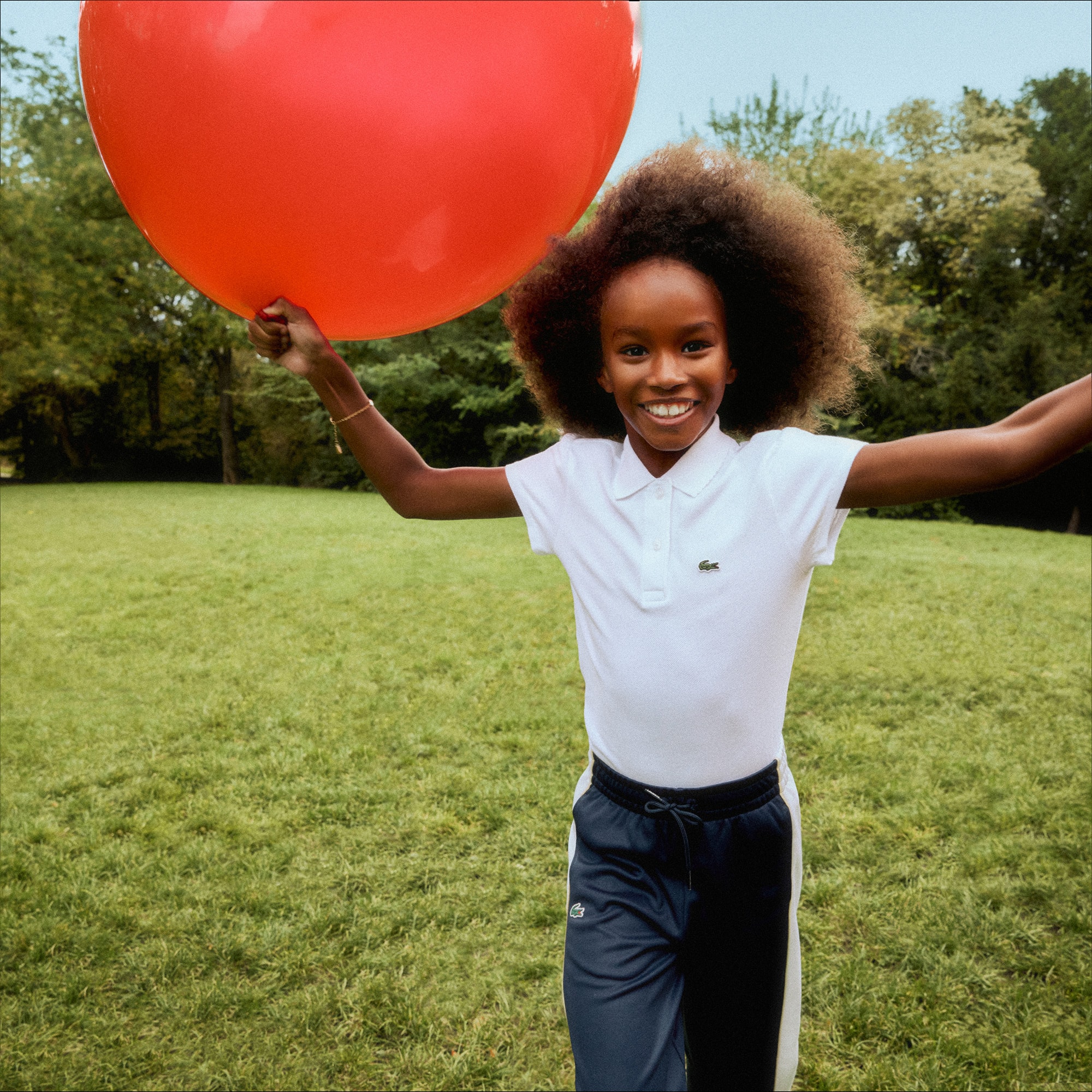 Girls' Scalloped Collar Piqué Polo