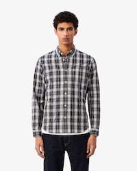 Men's Slim Fit Stretch Plaid Shirt
