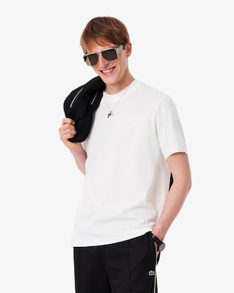 Men's Ribbed Neck Petit Piqu&eacute; T-Shirt