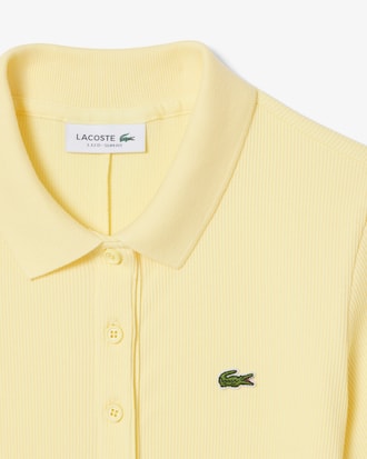 Women's Long Ribbed Cotton Polo Dress