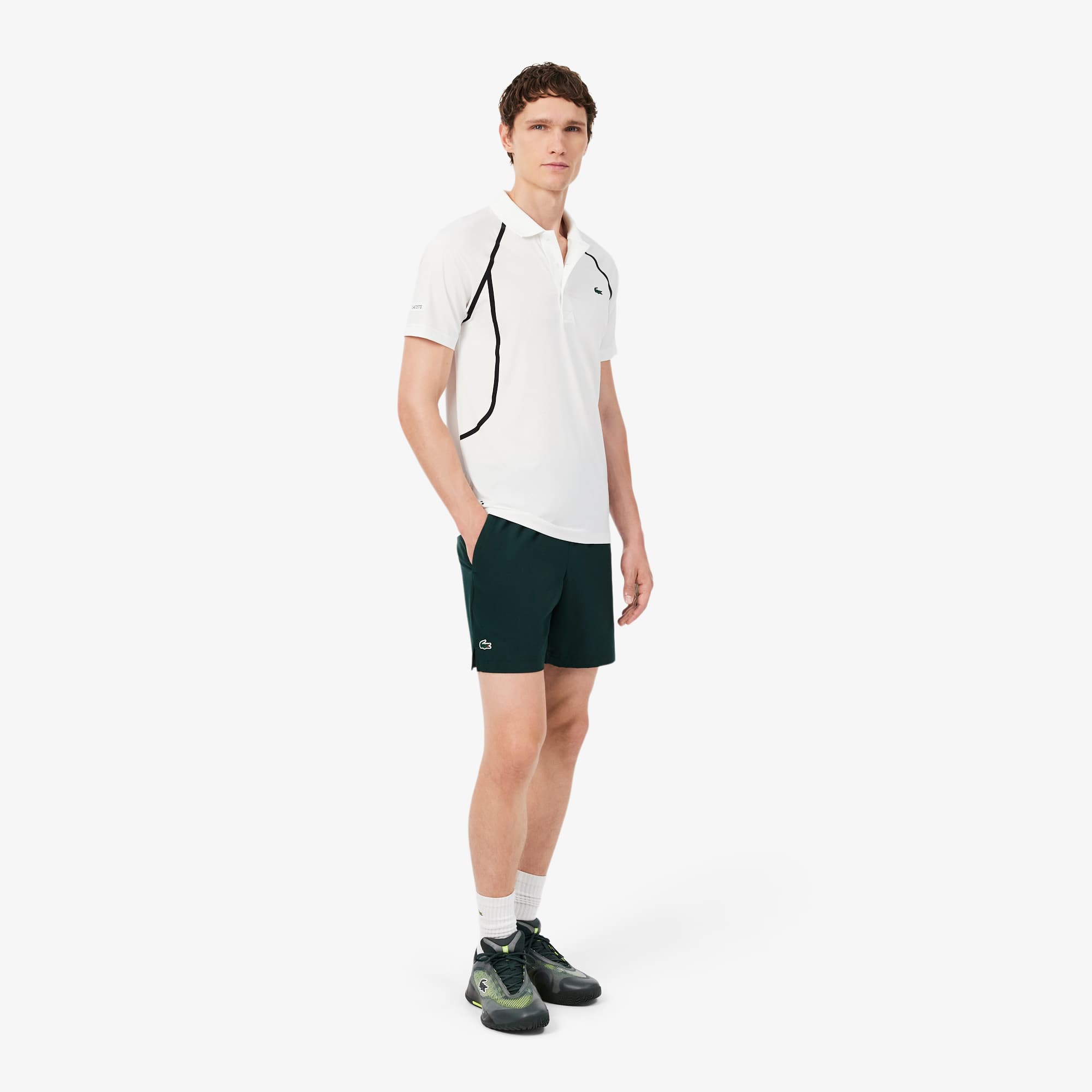 Lacoste Short de Tenis Reflectante Ultra Dry Verde