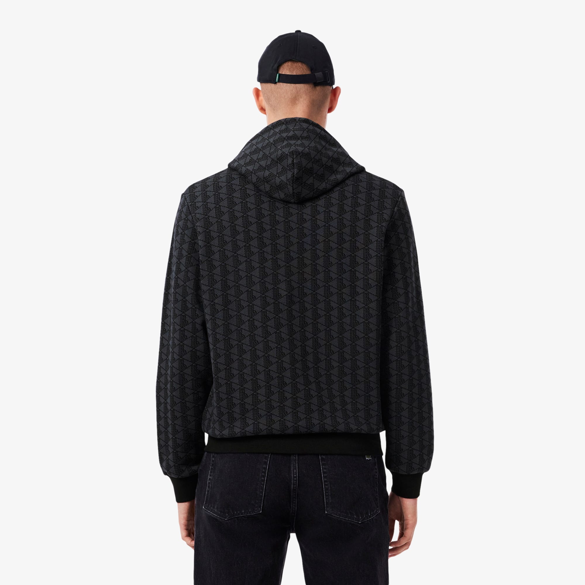 LACOSTE モノグラム　パーカー US M Men's Monogram Fleece Hoodie - Sweaters & Sweatshirts - New In