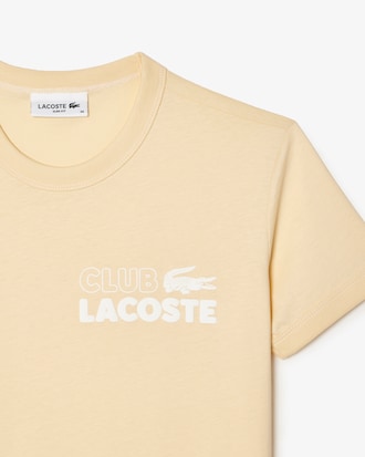 T-shirt femme Lacoste slim fit en jersey de coton biologique