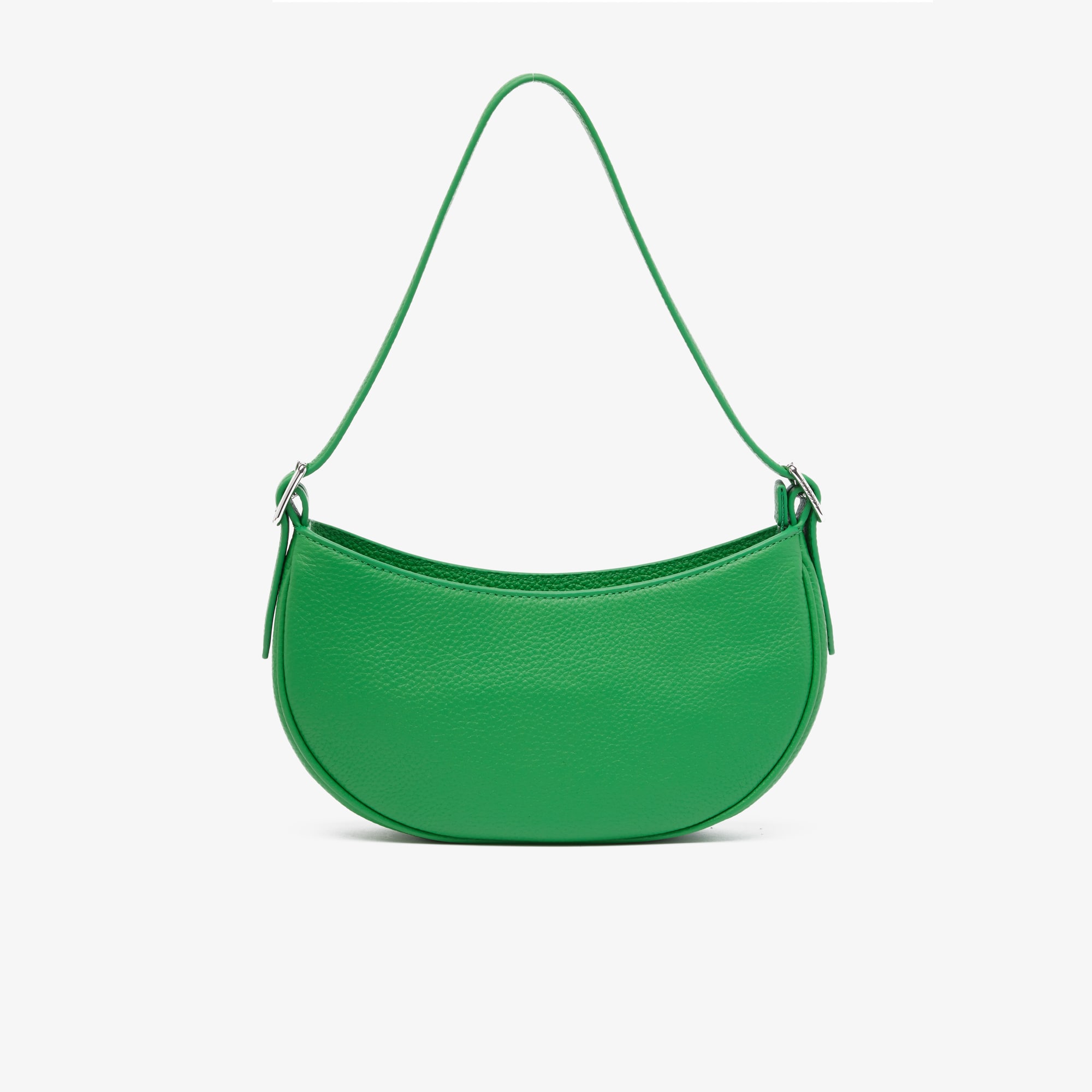 【KOOLOSET】Halfmoon Leather Bag Women's Maheki Embossed Leather Half Moon Bag - Bags - New