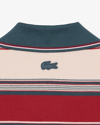 Runway Loose Fit Striped Piqu&eacute; Polo Shirt