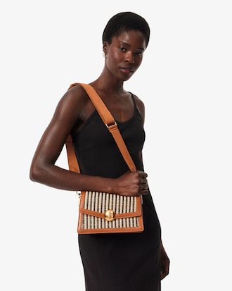 Bolsa De Hombro Raffia De Verano