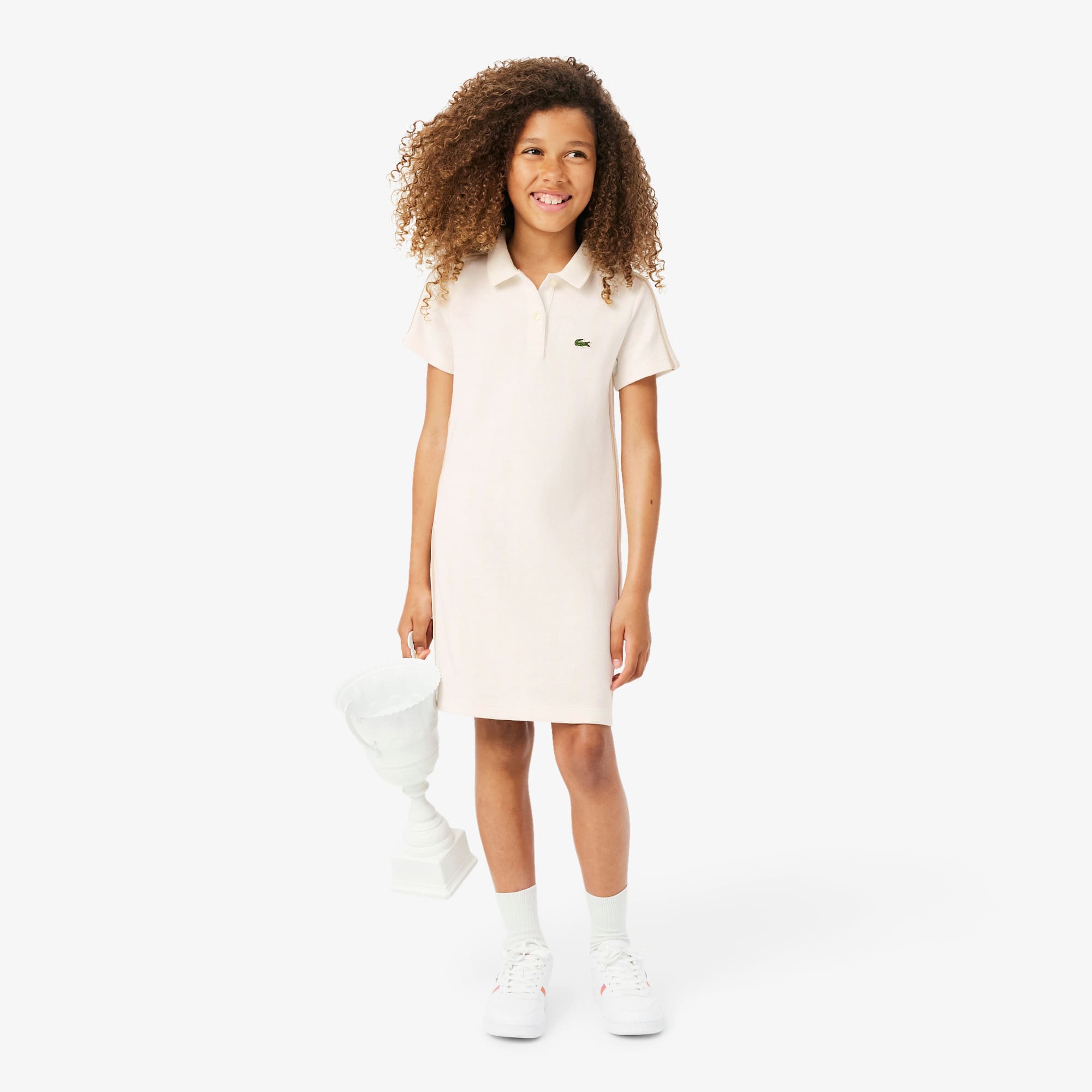 Lacoste Monogram Dress - 14 Years In White