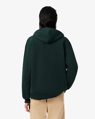 Zipped Badge Accent Hoodie