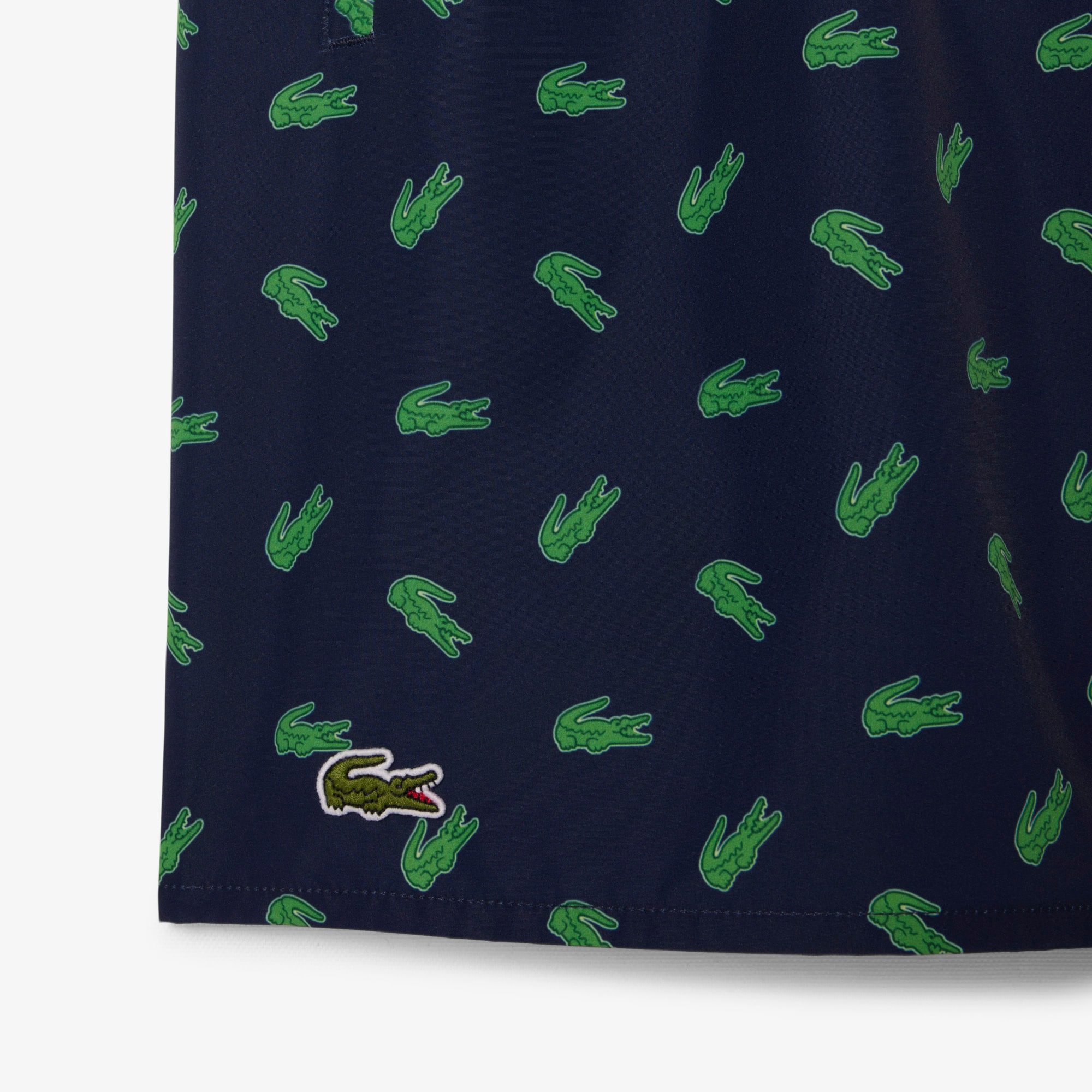Mid Length Crocodile Print Swim Trunks