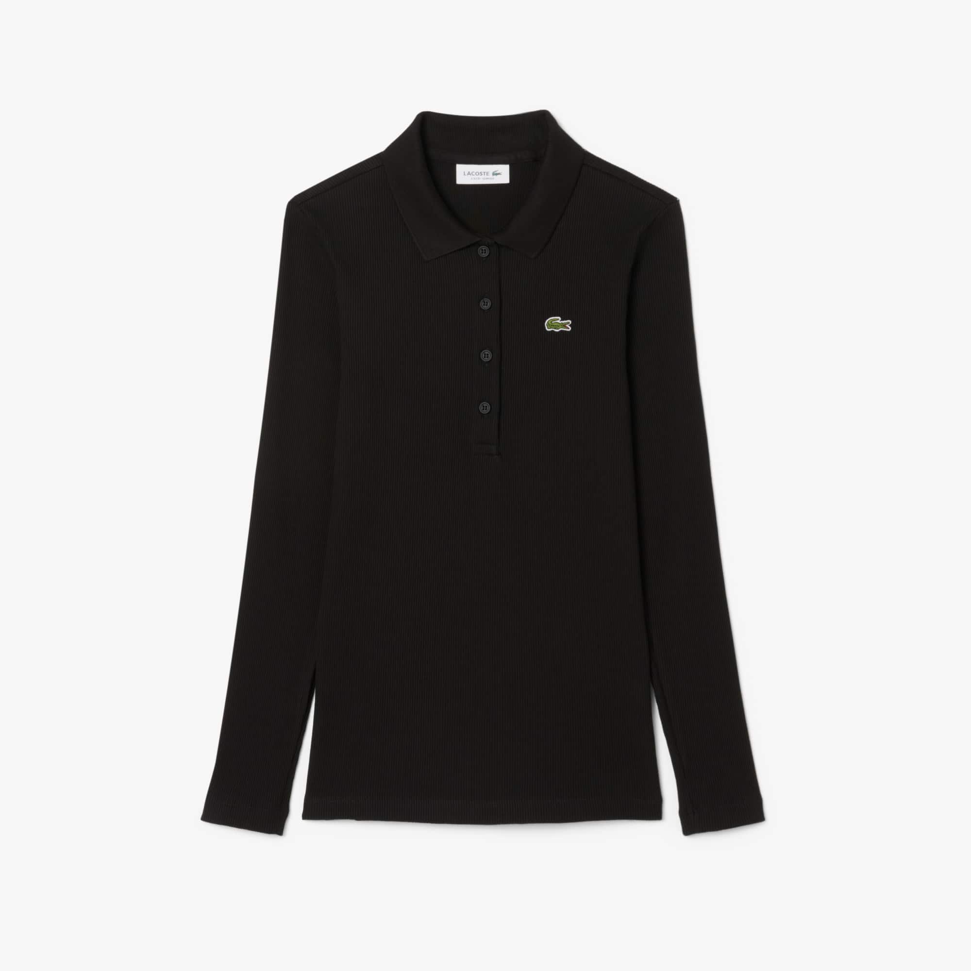 Women's Slim Fit L.12.D Ribbed Cotton Polo - Polo Shirts - New In