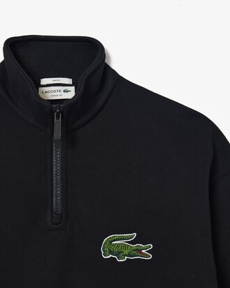 Unisex Loose Fit High-Neck Fleece Sweatshirt