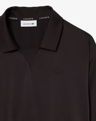 Relaxed Fit Satin Polo Shirt