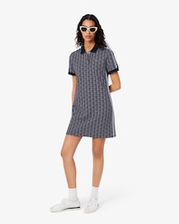 Women's Long Ribbed Cotton Polo Dress