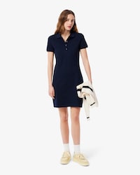 Women's Long Ribbed Cotton Polo Dress