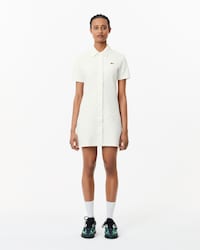 Women's Long Ribbed Cotton Polo Dress