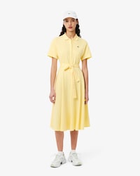 Women's Long Ribbed Cotton Polo Dress