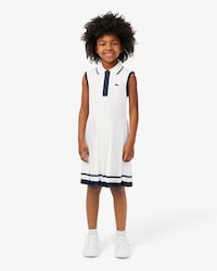Women's Long Ribbed Cotton Polo Dress